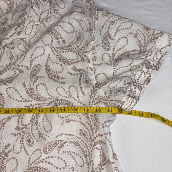 a.n.a. A New Approach White & Tan Floral Button-Up - Size L - Picture 5 of 8